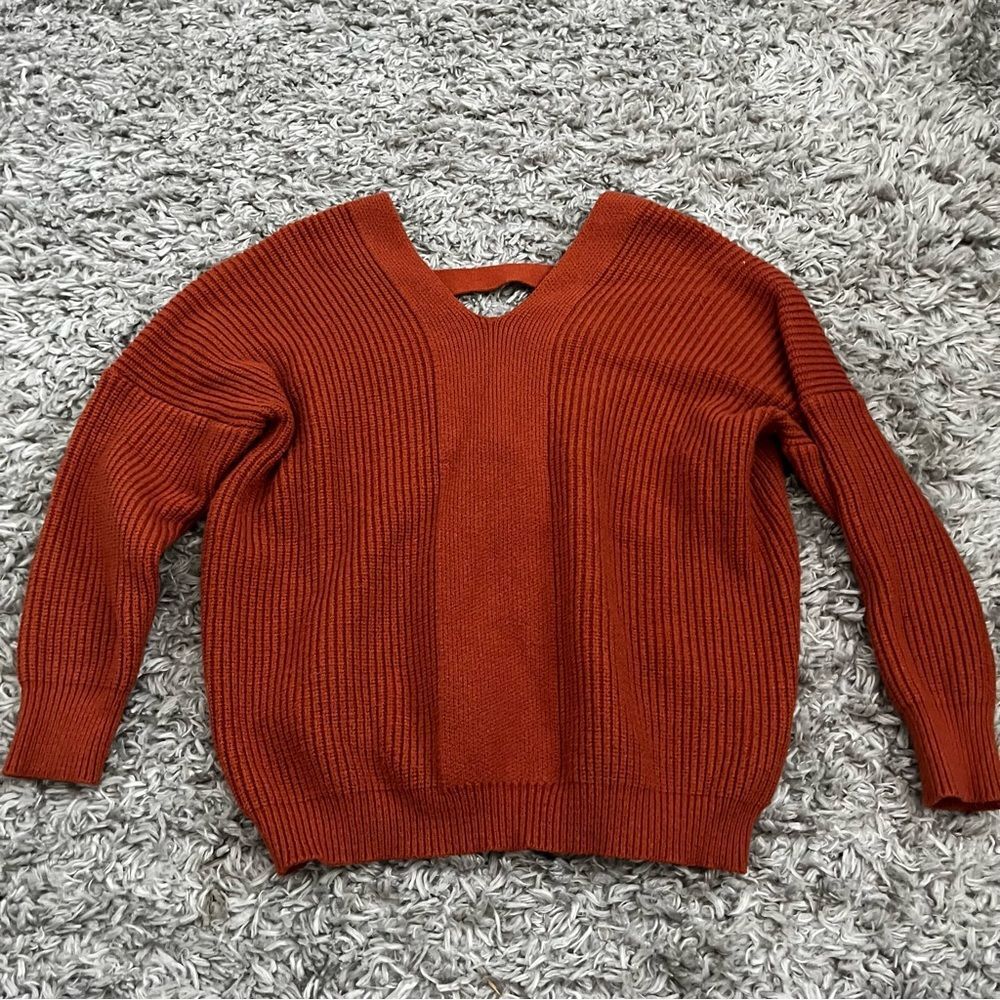 brown love marks sweater size small
